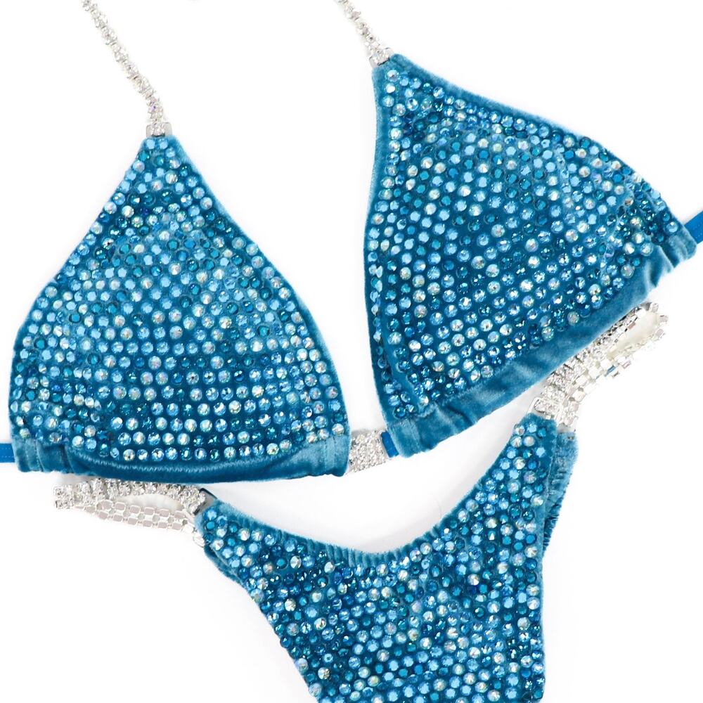 Angel Competition Bikini Velvet Turquoise Small/Micro.